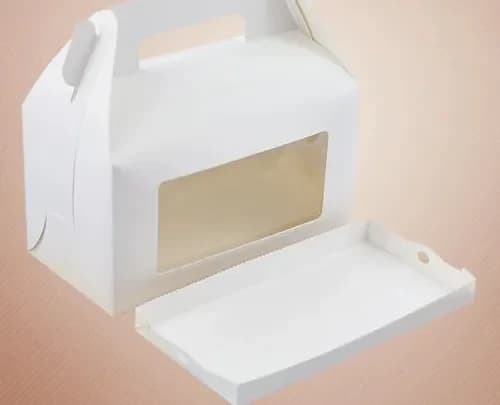 Extra large White handled dessert box