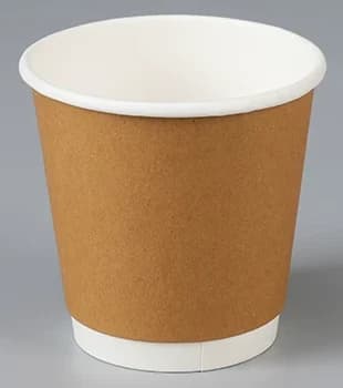 280 ml Kraft brown double-wall paper cup
