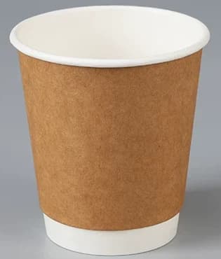 330 ml Kraft brown double-wall paper cup