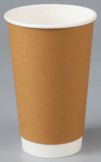 500 ml Kraft brown double-wall paper cup