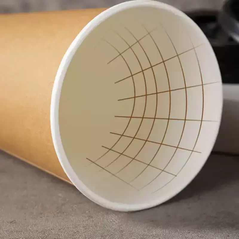 Reference product photograph showing the double-wall paper cup and inner lining detail