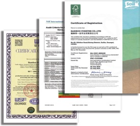 FSC and registration certification documents