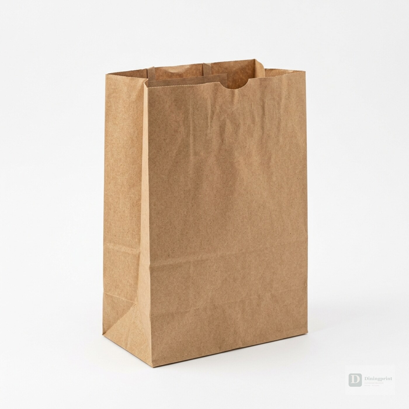 Kraft SOS Flat-Bottom Bag — custom-printed by Diningprint
