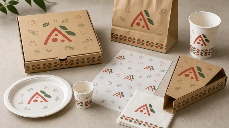 Pizza Restaurants custom restaurant packaging scene
